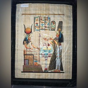 Authentic Egyptian Papyrus Handmade Painting Isis